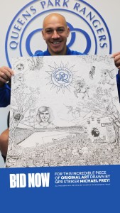 QPR signed Michael Frey Artwork: incredible piece of hand-drawn artwork  for sale on Ebay