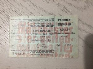 1966 Manchester United v Liverpool Ticket stub complete Stratford End for sale on Ebay