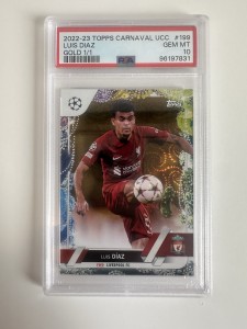 Luis Diaz 1/1 Topps Carnival 2022-23 Liverpool / Bayern Munich PSA 10 for sale on Ebay