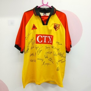 Watford FC Signed 1998-99 Home Shirt 42/44 Men's Le Coq Sportif RMF33-SM for sale on Ebay