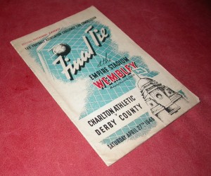 CHARLTON ATHLETIC  v  DERBY COUNTY  1946 F.A. CUP FINAL at Wembley for sale on Ebay