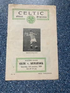 Celtic v Kilmarnock POSTPONED MATCH 3rd January 1959 for sale on Ebay
