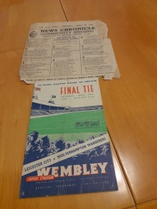 FA Cup Final Programme.  Leicester City V Wolverhampton Wanderers 1949.Song. for sale on Ebay