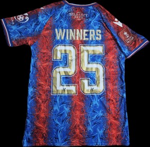 Oliver Glasner 24/25 Crystal Palace Home Shirt 'WINNERS 25' Football COA PROOF for sale on Ebay