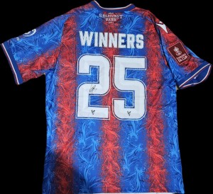 Adam Wharton 24/25 Crystal Palace Home Shirt 'WINNERS 25' Football COA for sale on Ebay