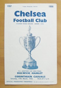 1956 FA Amateur Cup Semi-Final CORINTHIAN CASUALS v DULWICH HAMLET @ CHELSEA for sale on Ebay