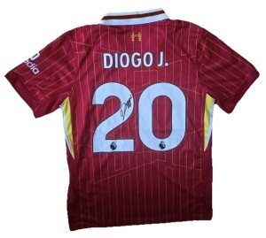 DIOGO JOTA Hand Signed 2024/25 HOME FC Liverpool Shirt FOOTBALL Legend RARE*COA for sale on Ebay