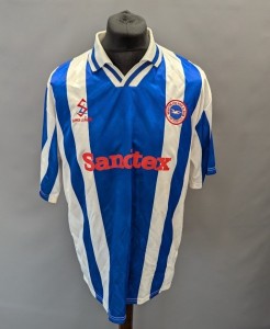 Men's SUPER LEAGUE Brighton & Hove Albion 1997-98 Home Shirt Size L - T19 for sale on Ebay