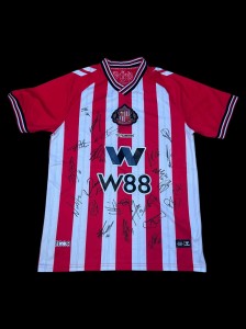 Sunderland FC Squad Hand Signed 2025/26 Home Shirt for sale on Ebay