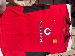 Manchester United 2002-04 Home Red Football Shirt Long Sleeved XL for sale on Ebay