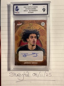WOW 1/1 Autograph Gold Topps Fugenz Liverpool GEN Z JAYDEN DANNS RC Rookie Card for sale on Ebay
