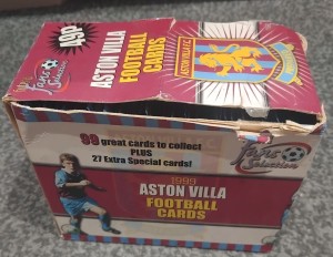 Box of Aston Villa 1999 Trading Cards for sale on Ebay