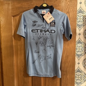 HAND SIGNED MAN CITY ZABALETA signed etc SHIRT MANCHESTER CITY  for sale on Ebay