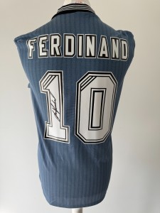 Signed LES FERDINAND Shirt - Newcastle United Retro - PROOF/COA - England Spurs for sale on Ebay