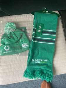 Canterbury IRFU Supporters Club, green, bobble hat and scarf BNWT for sale on Ebay