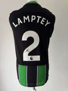 Signed TARIQ LAMPTEY Shirt - Brighton And Hove Albion - PROOF/COA- Ghana for sale on Ebay