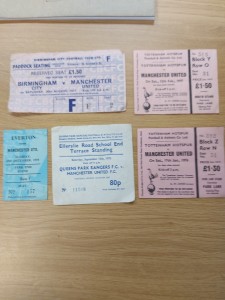 5 MANCHESTER UNITED AWAY TICKETS 1970'S for sale on Ebay