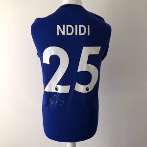 Signed WILFRED NDIDI Shirt - Leicester City -COA- Nigeria for sale on Ebay