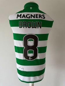 Signed SCOTT BROWN Shirt - Celtic FC - PROOF/COA - Scotland for sale on Ebay