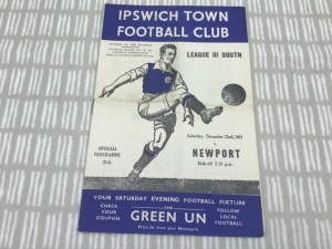 Ipswich Town v Newport County 1951/52 Division 3 South - 22nd December 1951 for sale on Ebay