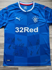 Signed RANGERS 2016/17 Multi Shirt  -PROOF/COA- Kranjcar Windass Toral Rossiter for sale on Ebay