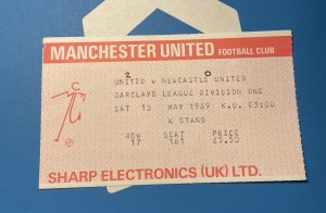 Manchester United v Newcastle United 1988/1989 Football League Ticket Stub for sale on Ebay