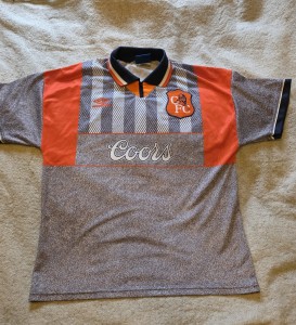 Chelsea Away Football 1994 1996 Shirt Mens L 108 cm Coors Umbro Orange for sale on Ebay
