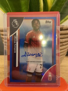 Anthony Elanga Auto /150 Blue Parallel - Topps Premier League 2026 Notts Forest for sale on Ebay