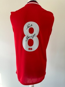 Signed PAUL GASCOIGNE Retro Shirt - Middlesbrough - PROOF/COA - England for sale on Ebay