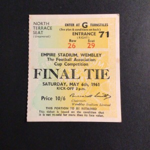 Match Ticket  1961 FA Cup Final Tottenham Hotspur v Leicester City    for sale on Ebay