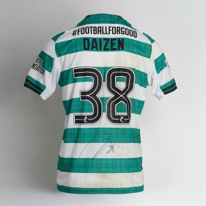 CELTIC FC FOUNDATION CHRISTMAS APPEAL LOGO SIGNED SHIRT - DAIZEN MAEDA for sale on Ebay