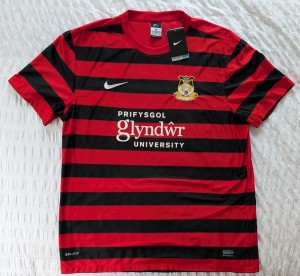 150 years official red & black Wrexham FC football shirt (XL new with tags) for sale on Ebay