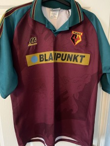 Watford Away Shirt 1995-96 Mizuno Size XL 46-48. PLEASE READ DESCRIPTION for sale on Ebay