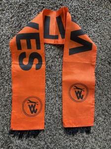 1970's Silk Football Scarf - Wolverhampton Wanderers for sale on Ebay