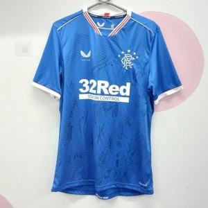 Rangers FC Signed 2020-21 Home Shirt M Blue Castore James Tavernier RMF33-SM for sale on Ebay