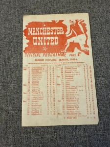 Manchester United v Burnley, Lancashire Cup Final, 1945/46, single sheet for sale on Ebay