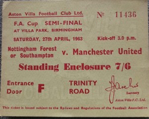 Manchester United V Southampton FA CUP SF  Ticket 1962-63 for sale on Ebay
