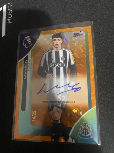 Lewis Miley Auto /25 Topps Premier League 2025/2026 Newcastle United for sale on Ebay