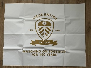 Leeds United Centenary 91x68cm TIFO Banner From The Game Against Birmingham City for sale on Ebay