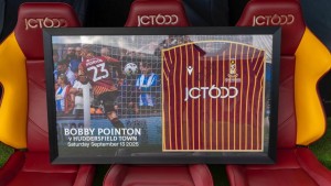 Bradford City 2025/26 | Bobby Pointon | Hand-Signed Framed Shirt for sale on Ebay