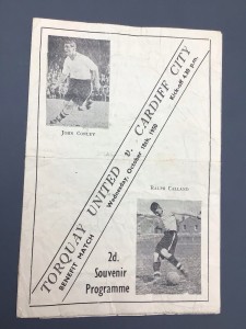 1950-51 Torquay United V Cardiff City - Benefit Match - Wednesday October 18th for sale on Ebay