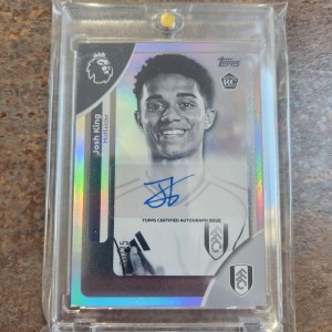 Josh King Fulham Rookie Card Auto Numbered 70/75, Silver Variation Topps 25/26 for sale on Ebay