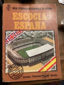 Spain v Scotland Programme; 27/2/85; World Cup Qualifiers Mexico 86 [RARE] for sale on Ebay
