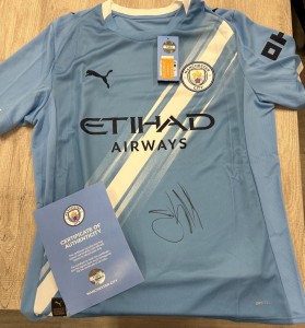 Erling Haaland Signed Manchester City Home Shirt 2025/26 with COA for sale on Ebay