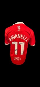 Fabrizio Ravanelli Middlesbrough Hand Signed Home Shirt  for sale on Ebay