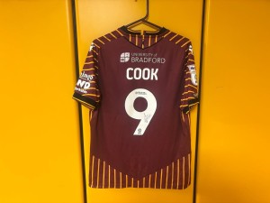 Bradford City 2025/26 | Andy Cook | Signed Shirt (Poppy Edition) for sale on Ebay