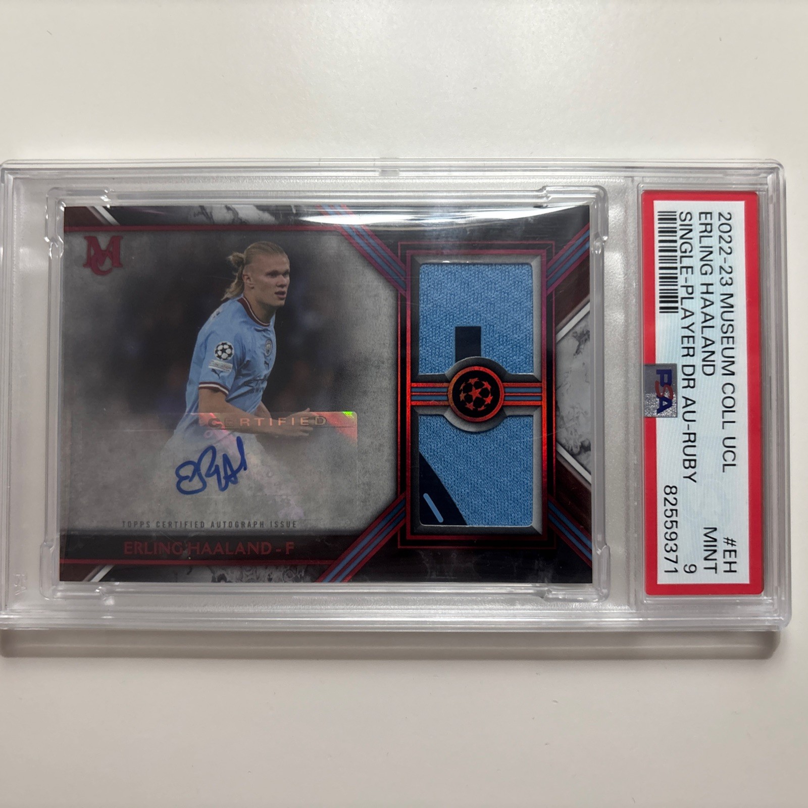 Erling Haaland Auto Patch /25 Topps Museum 2022/23 Psa 9 Manchester City for sale on Ebay