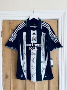 Rare squad signed Newcastle United 2008/2009 home shirt Fabriccio Colloccini #2 for sale on Ebay