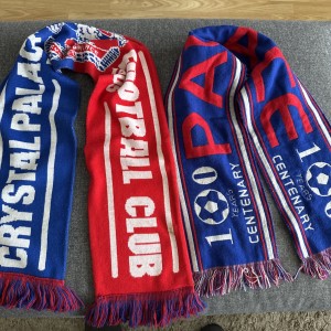 2 x Crystal Palace Football Club Scarfs White/Red/Blue Vintage Retro Soccer for sale on Ebay