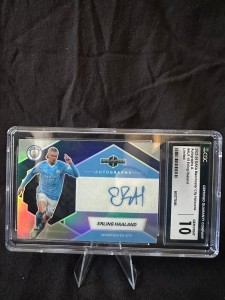 2023-24 DAKA Manchester City Holocene ERLING HAALAND A Limited Auto /71 CGC 10 for sale on Ebay